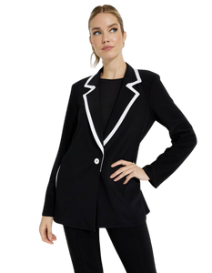 JOSEPH RIBKOFF Contrast Lapel Blazer