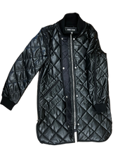 Load image into Gallery viewer, NIkki Jones Vegan Leather Diamond Quilted Coat
