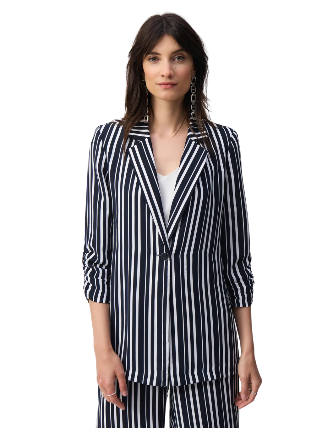 JOSEPH RIBKOFF Stripe Jersey Blazer