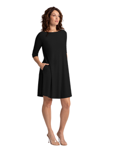 SYMPLI Trapeze Dress 3/4 Sleeves