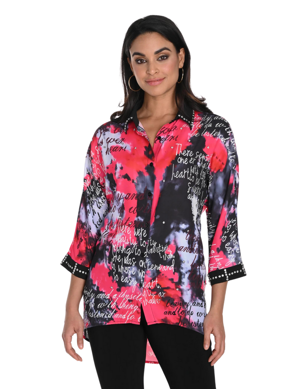 FRANK LYMAN Pop Up Print Blouse