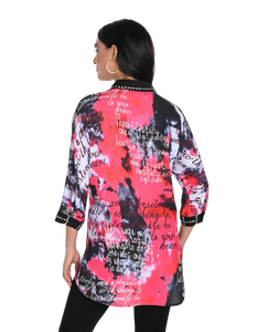 FRANK LYMAN Pop Up Print Blouse