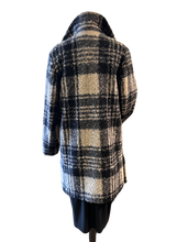 Load image into Gallery viewer, BARBARA LEBEK  Plaid Grey and Natural Coat
