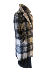 Load image into Gallery viewer, BARBARA LEBEK  Plaid Grey and Natural Coat
