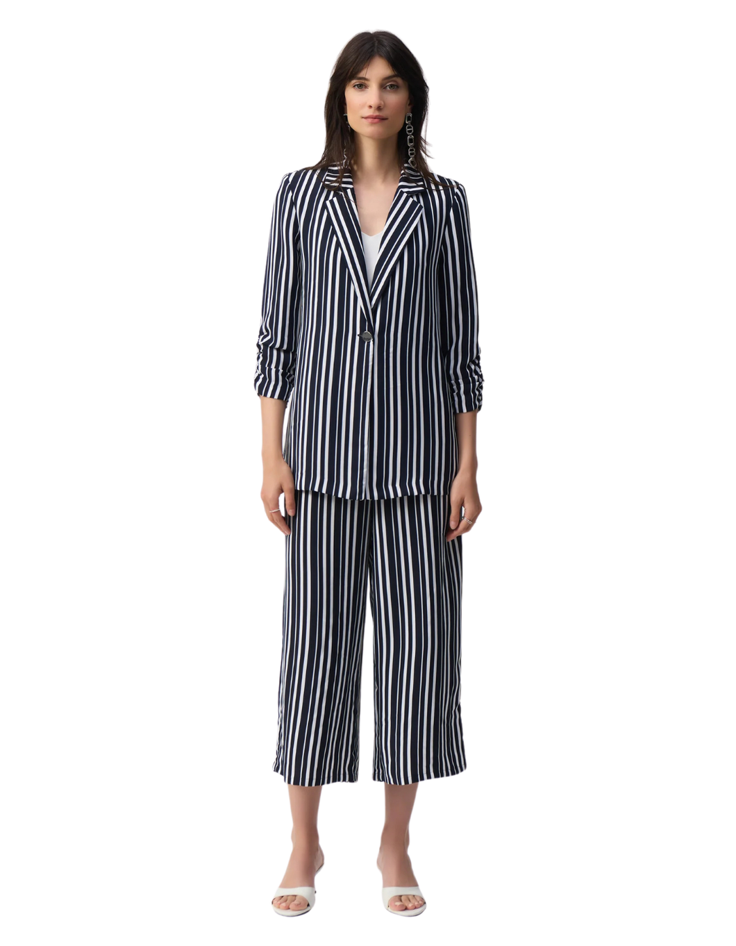 JOSEPH RIBKOFF Stripe Jersey Pants