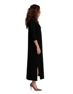 SYMPLI  V-Neck Slit Dress