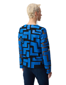 JOSEPH RIBKOFF Plether Geometric Jacket