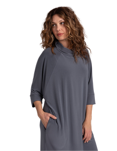 SYMPLI  Cosy Raglan Funnel Dress