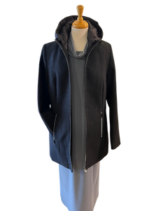 BARBARA LEBEK  Car Coat with Detachable Hood