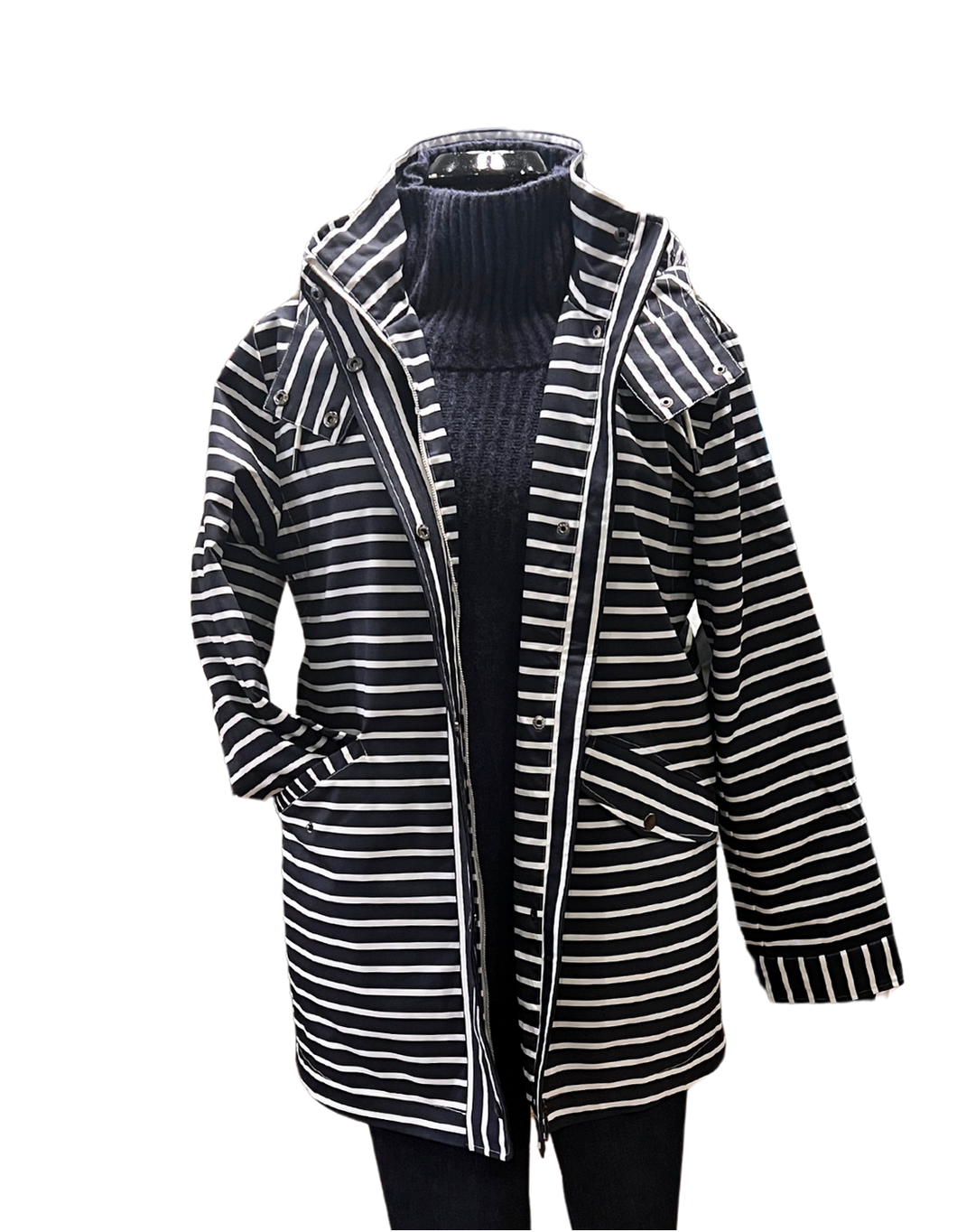 OOPERA  Striped Raincoat